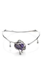 Roberto Cavalli Purple Enamel Blooming Choker
