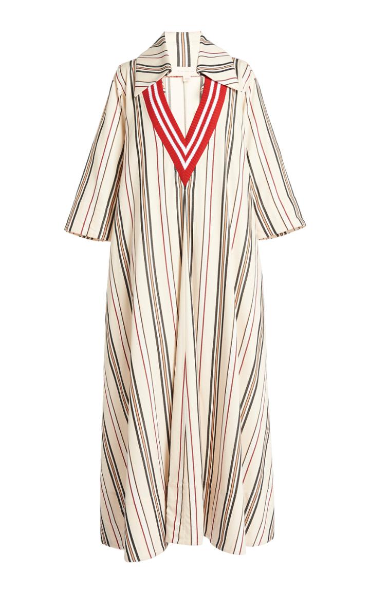 Moda Operandi By Any Other Name Striped Cotton-blend Tent Dress
