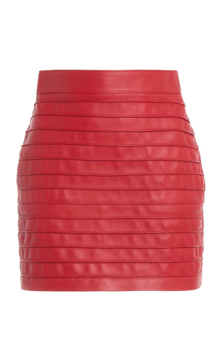 Alessandra Rich Leather Mini Skirt