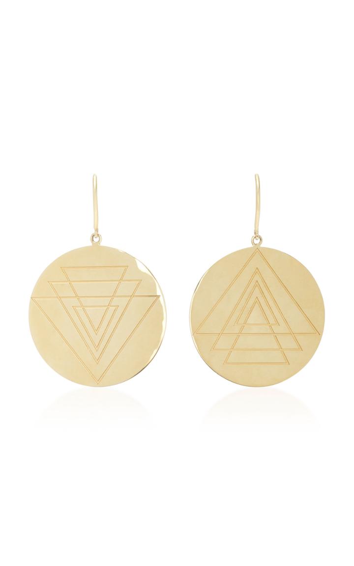 Ark Gold Creation Disk Earrings