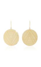 Ark Gold Creation Disk Earrings