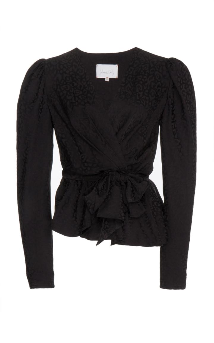 Johanna Ortiz My Sweet Lord Crepe Printed Wrap Crepe Blouse