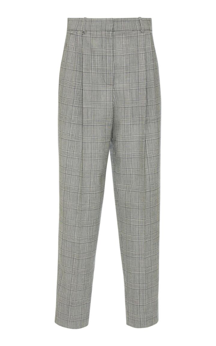 Givenchy Prince Of Wales Check Straight-leg Wool Pants