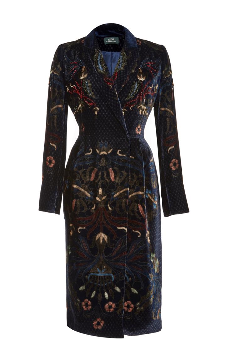 Alena Akhmadullina Mink Fur Trim Coat