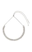 Fallon Armure Pav Curb Silver-plated Cubic Zirconia Necklace