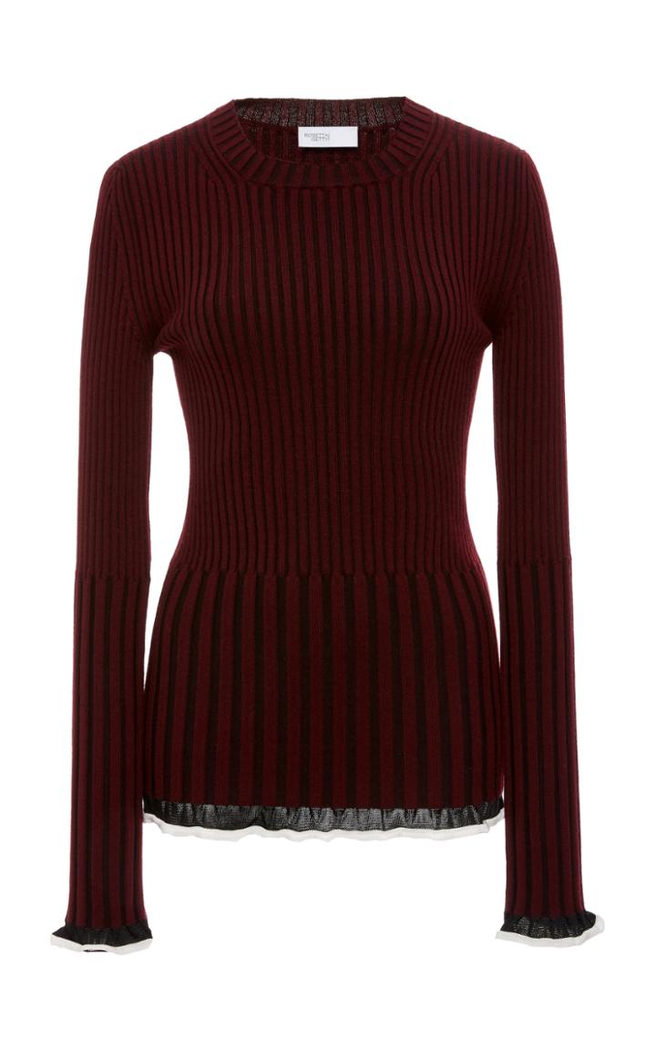 Rosetta Getty Blocked Rib Pullover
