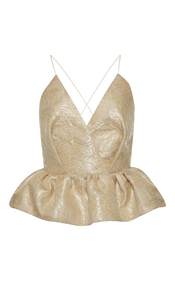 Delpozo Embroidered Peplum Top