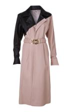 Dodo Bar Or Ebba Two Tone Leather Midi Dress