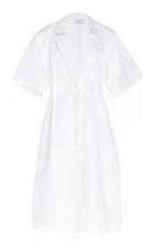 Marina Moscone Frayed Jacquard Shirtdress