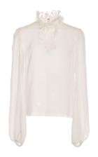 Giambattista Valli Ruffle Neck Long Sleeve Blouse