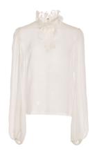 Giambattista Valli Ruffle Neck Long Sleeve Blouse