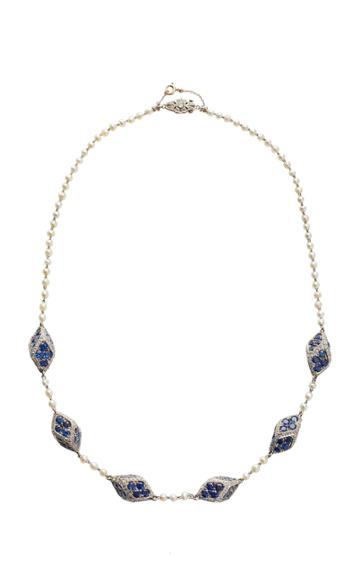 A La Vieille Russie One-of-a-kind Vintage Unsigned Sapphire And Diamond Necklace