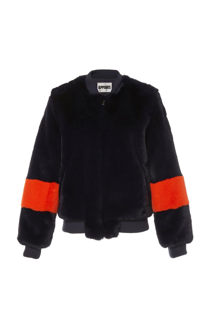Apparis Jem Two-tone Faux Fur Bomber Jacket