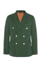 The Gigi Double-breasted Cotton-blend Blazer