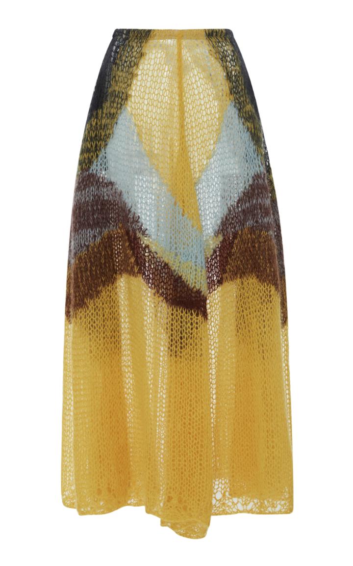 Jil Sander Knit Colorblocking Skirt