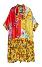 Rianna + Nina Exclusive One Of A Kind Silk Square Neck Dress