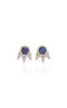 M.spalten Starburst 18k Gold, Sapphire And Diamond Earrings