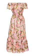 Borgo De Nor Agata Ruffled Floral-print Silk-blend Midi Dress