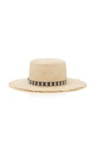 Yestadt Millinery Compass Frayed Straw Hat Size: M