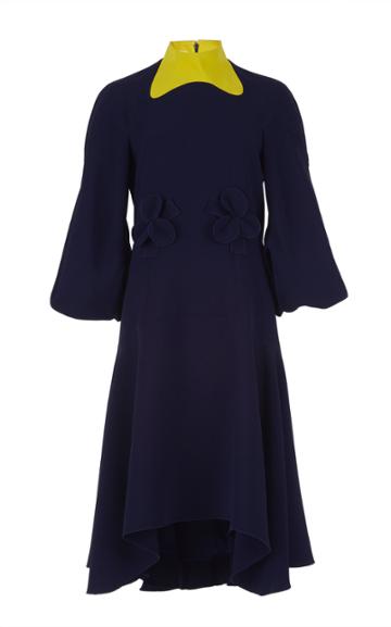 Delpozo Bicolor Crpe Dress