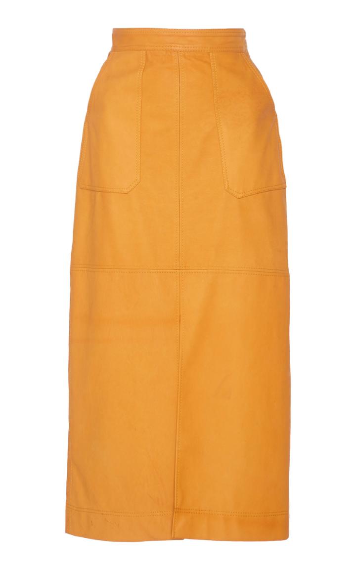 Johanna Ortiz Maravilla Ideologica Pencil Leather Skirt