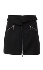 Adam Selman Black Foldover Skirt