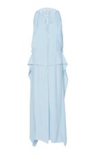 Moda Operandi Lanvin Ruffled Open-back Poplin Maxi Dress Size: 36
