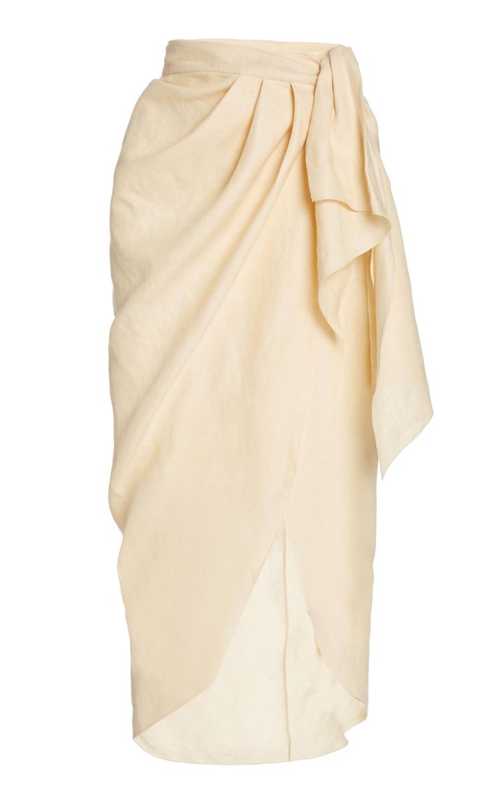 Johanna Ortiz Map Reader Linen Wrap Skirt