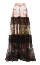 Dundas Contrast Print Maxi Skirt