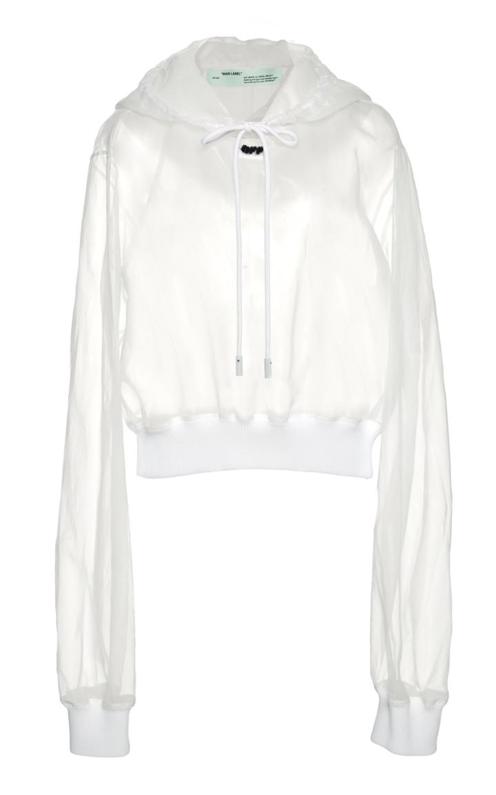 Off-white C/o Virgil Abloh Cropped Translucent Hoodie