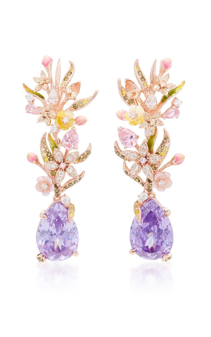 Anabela Chan M'o Exclusive: Posie Lilac Earrings