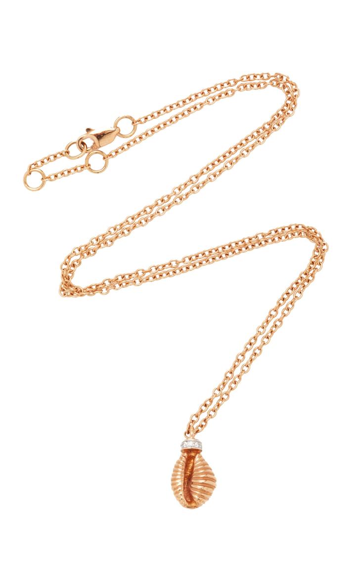 Renna Thread And Shell Diamond Necklace