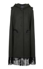 Moda Operandi Blaz Milano Woodland Weed Cady Cape-effect Blazer