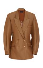Brandon Maxwell Double-breasted Wool And Silk Blazer Jacket