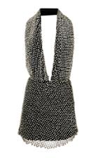 Mach & Mach Halter Velvet Crystalized Dress