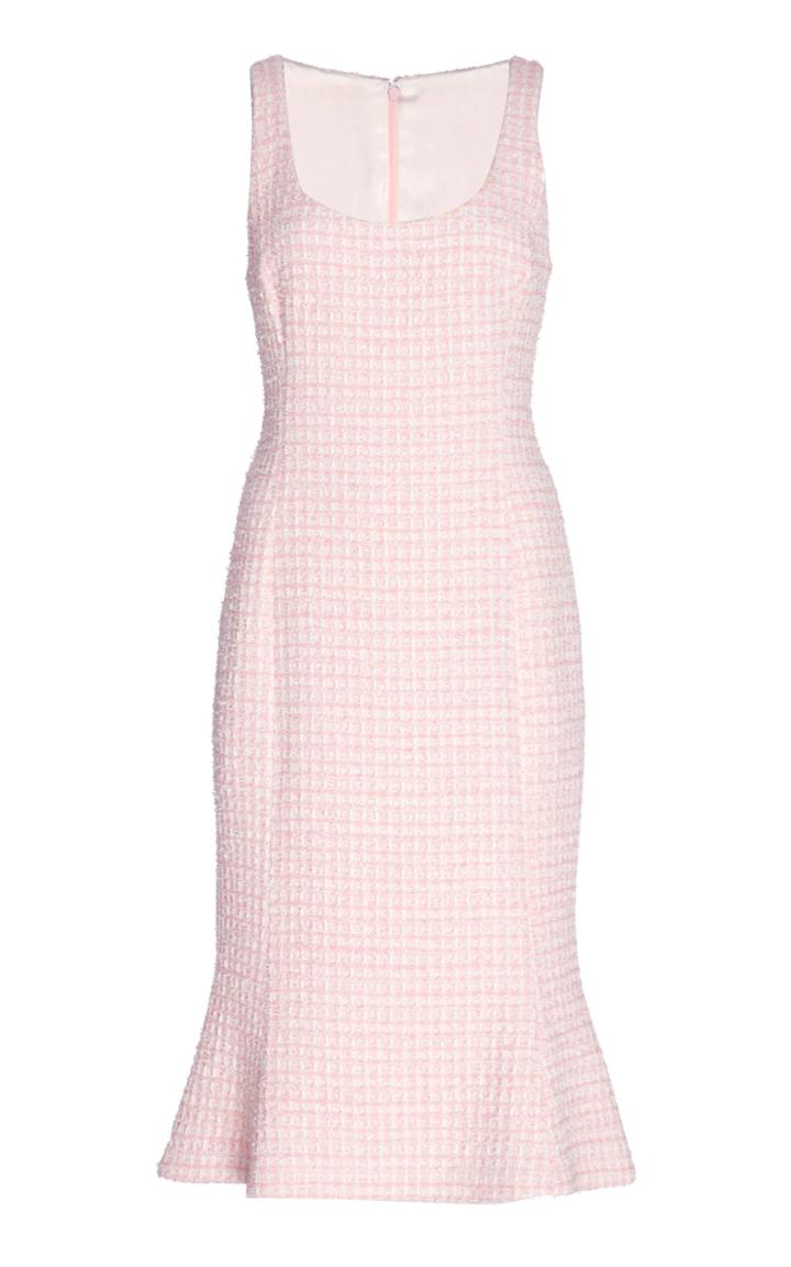 Moda Operandi Soonil Pink Tweed Lauren Dress Size: 0