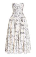Khaite Cleo Strapless Cotton Dress