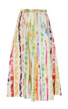 Rosie Assoulin Printed Cotton-blend Poplin Midi Skirt