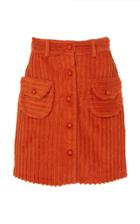 Anna Sui Cozy Cords Button-front Skirt