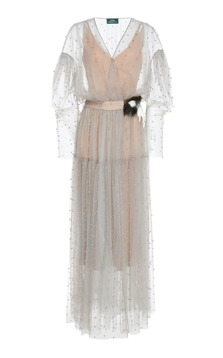Alena Akhmadullina Pearl Embroidered Sheer Dress