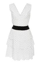 Marysia Swim Cross-back Polka-dot Cotton Mini Dress