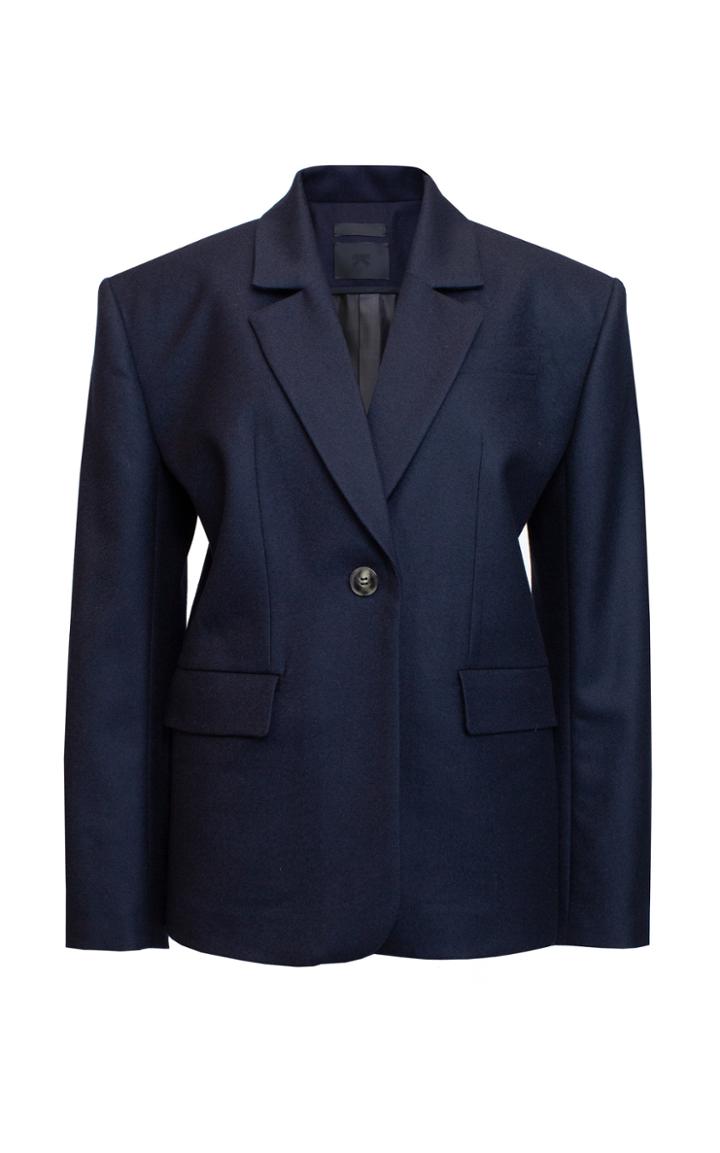 Lake Studio Structured Single-breasted Wool Blazer