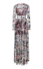 Alexis Jeslyn Embroidered Illusion Dress