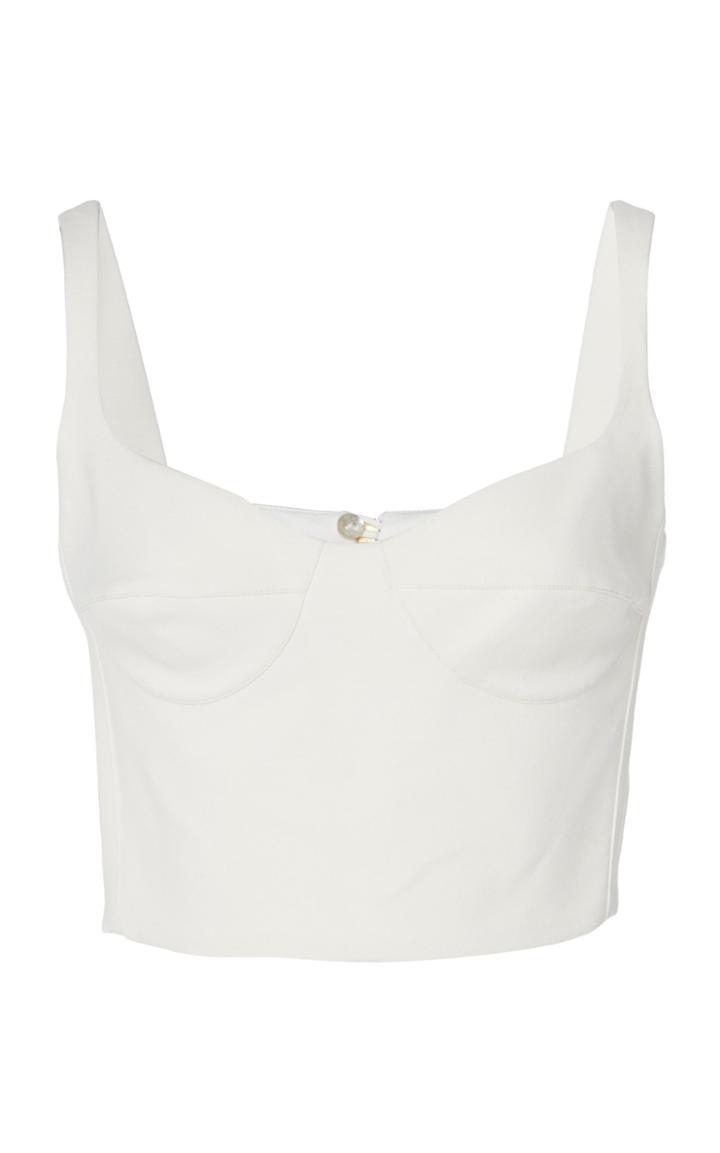 Silvia Tcherassi Cropped Felicia Crepe Top