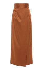 Sally Lapointe Stretch Satin Wrap Skirt