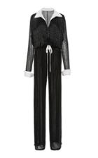 Naeem Khan Beaded Silk Jumpsuit