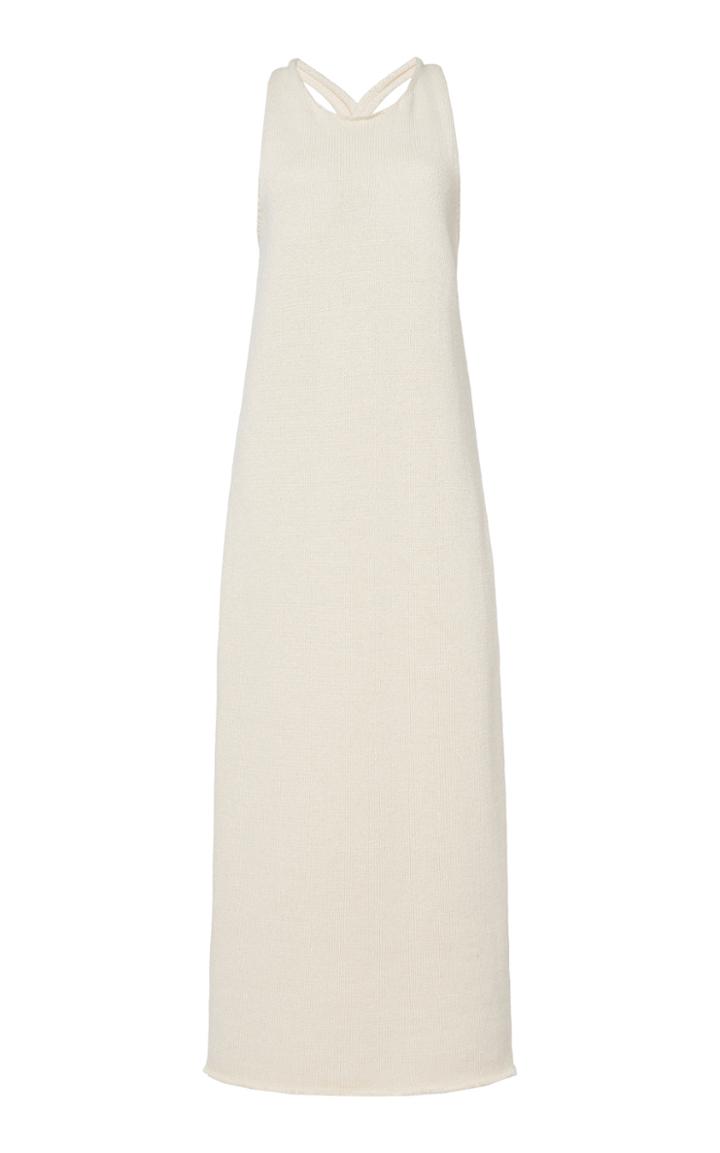 Moda Operandi Jil Sander Sleeveless Cotton Knit Midi Dress