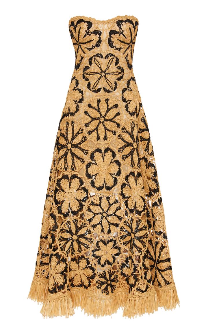 Moda Operandi Oscar De La Renta Strapless Guipure Lace Gown Size: 0