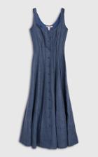 Moda Operandi Brock Collection Sara Linen-blend Chambray Button-front Midi Dress