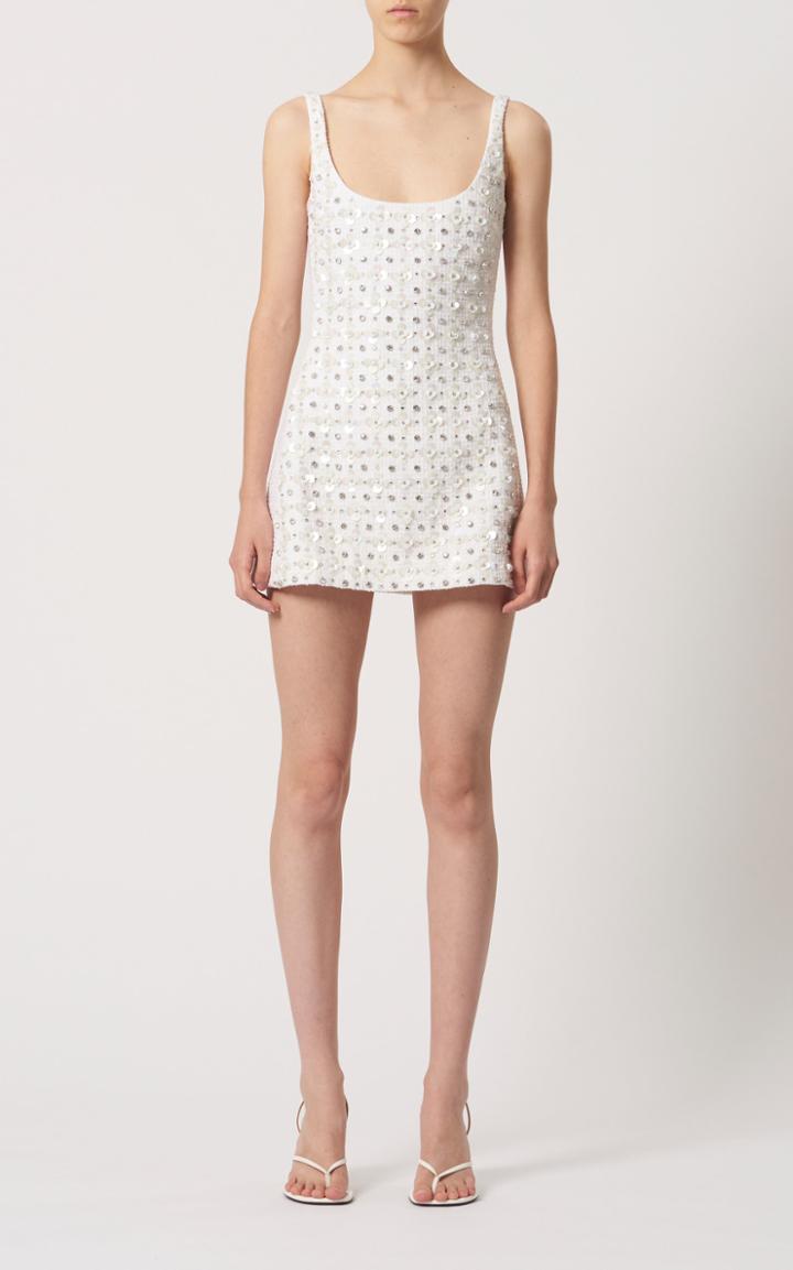 Moda Operandi David Koma Floral Embellished Wool-blend Dress